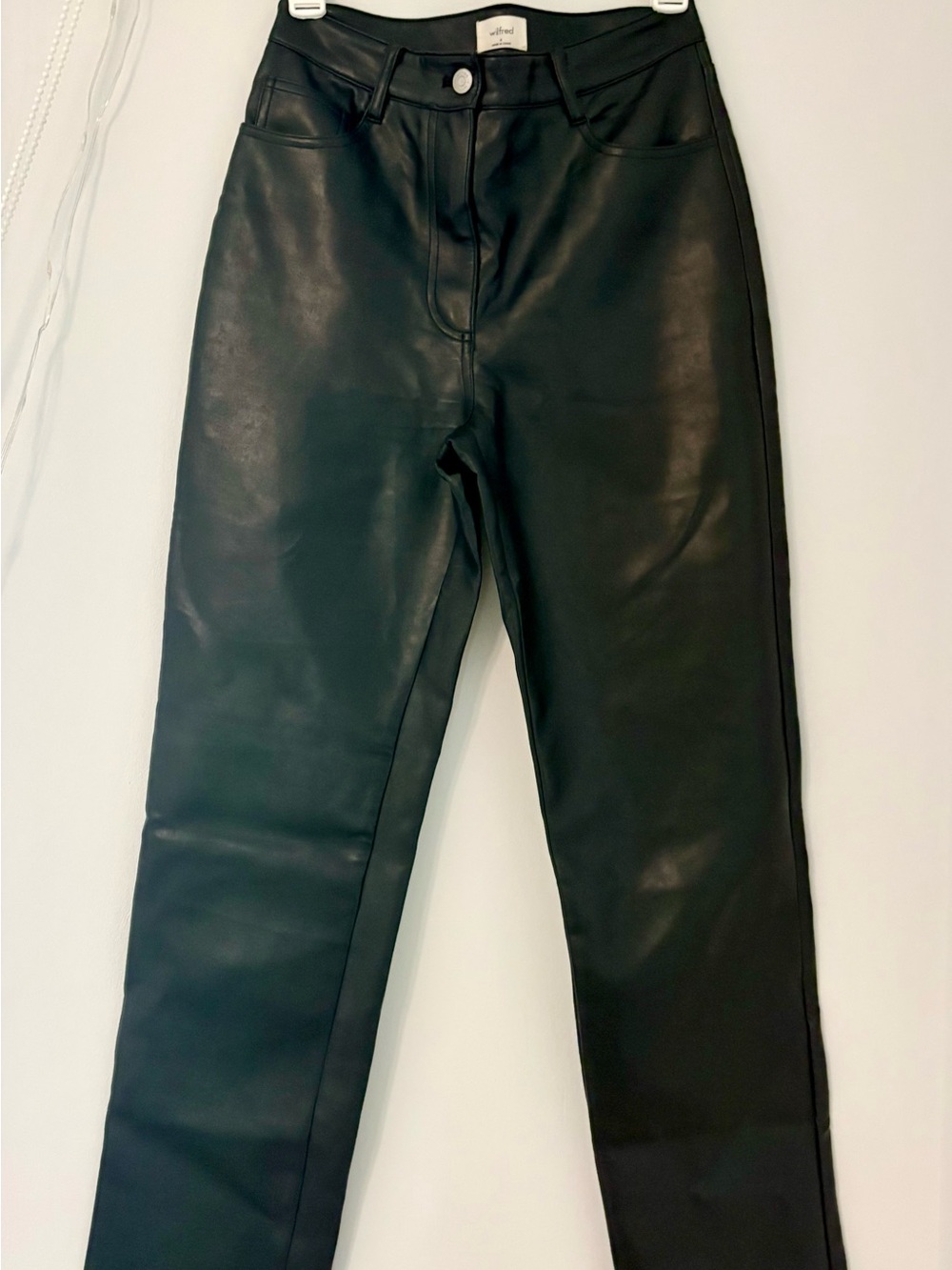 Wilfred Black Faux-Leather Women's Pants
